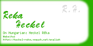 reka heckel business card